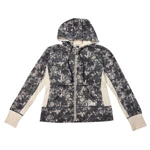 Vintage Y2K Oakley Hoodie Full‎ Zip Womens Size L AOP Surf Skate Grunge Sweater